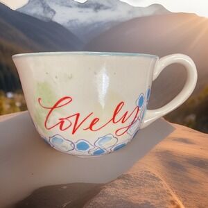 Mary & Martha "Lovely" Floral Coffee Tea Mug Cup Bible Scripture Gift Peace Love